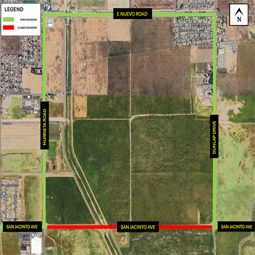 San Jacinto Avenue Road Closure Starting Oct. 21